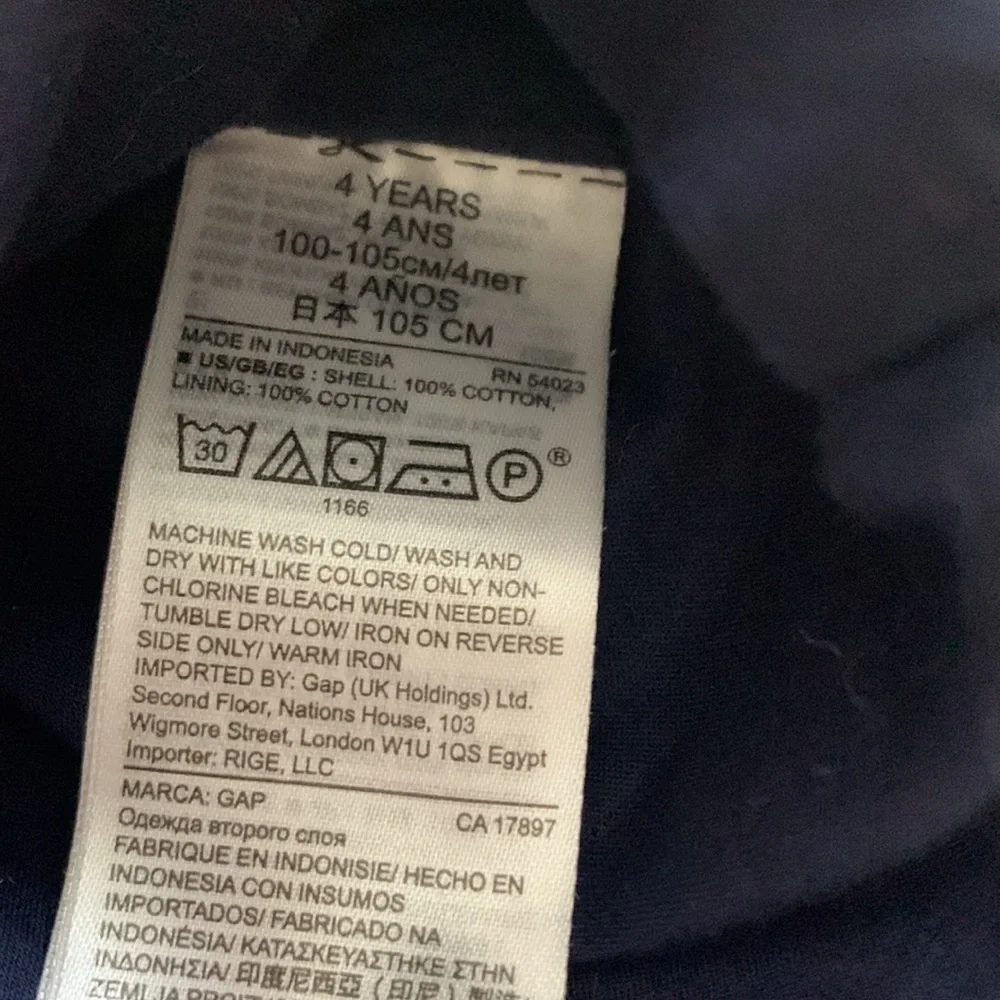 GAP Girls Navy Blue Floral Floral Jumper Dress EUC Corduroy 4